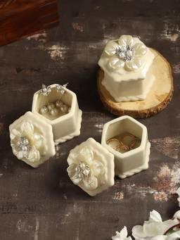 De Maison Decor - Florabelle Porcelain Boxes (Pack of 3)