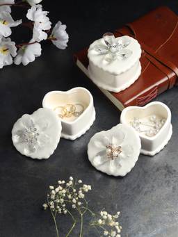 De Maison Decor - Coeurine Porcelain Boxes (Pack of 3)