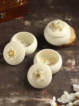 De Maison Decor - Botanique Porcelain Boxes (Pack of 3)