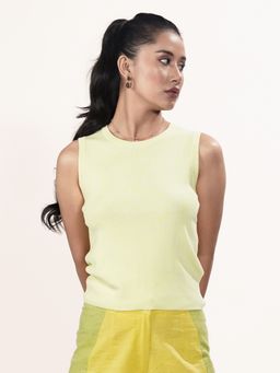 Zink London - Womens Green Solid Pull On Top