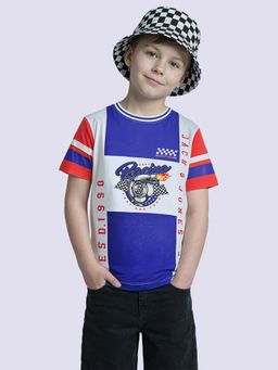 Jack & Jones Junior - Multi-Color Cotton Half Sleeves Crew Neck Printed T-shirts