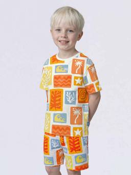 Jack & Jones Junior - Multi-Color Cotton Half Sleeves Crew Neck Printed T-shirts