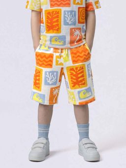 Jack & Jones Junior - Multi-Color Cotton Printed Regular Fit Shorts