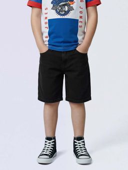 Jack & Jones Junior - Boys Black 5 Pocket Denim Shorts