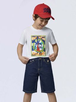 Jack & Jones Junior - Boys Dark Blue 5 Pocket Denim Shorts