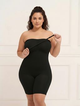 Velomora - Black Solid Cotton Body Shapewear