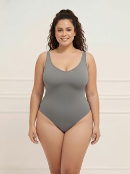 Velomora - Grey Solid Cotton Body Shapewear