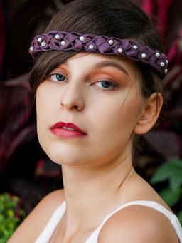 Odette - Women Purple Pleated Trending Hairband