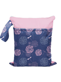 Snugkins - Waterproof Wet Bags For Cloth Diaper With Double Zipper (30 x 36 cm)-Floral Delight