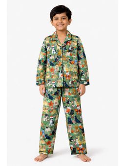Shopbloom - Happy Paws Print Long Sleeve Kids Sleepsuit