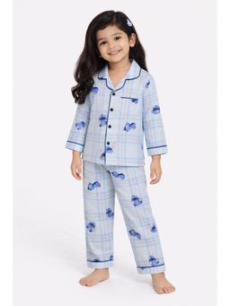 Shopbloom - Sleepy Stitch Print Long Sleeve Kids Sleepsuit