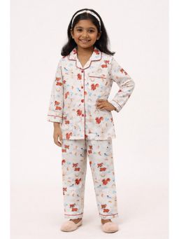 Shopbloom - Nutty Buddy Print Long Sleeve Kids Sleepsuit
