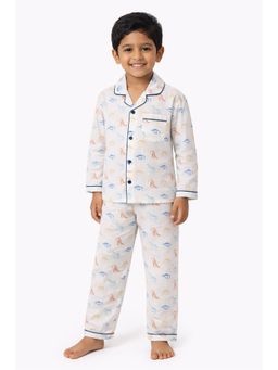 Shopbloom - Little Roars Print Long Sleeve Kids Sleepsuit