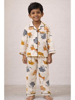 Shopbloom - Rusty Tail Print Long Sleeve Kids Sleepsuit