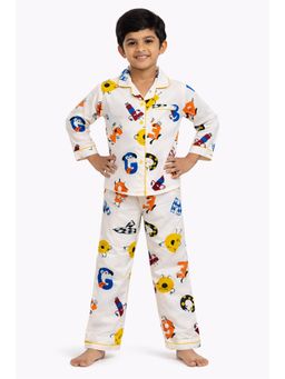 Shopbloom - Monster Party Print Long Sleeve Kids Sleepsuit