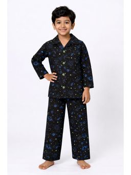 Shopbloom - Space Glow In The Dark Print Long Sleeve Kids Sleepsuit