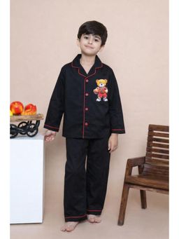 Shopbloom - Basketball Teddy Print Long Sleeve Kids Sleepsuit