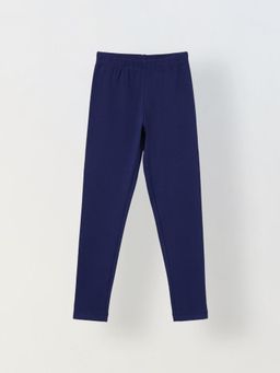 Spunkies - Navy Blue Ribbed Body Fit Leggings