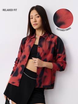 The Souled Store - Textured Afterlight Women Relaxed Shirt