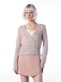 ONLY - Women Self Design Regular Fit Off White Sweater