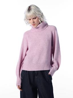ONLY - Women Solid Regular Fit Pink Sweater