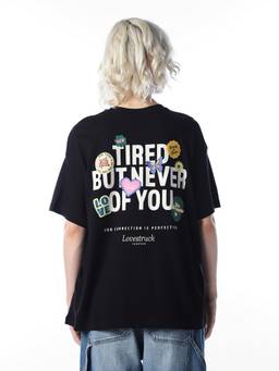 ONLY - Women Typographic Regular Fit Black T-Shirt