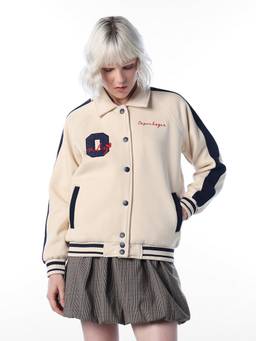 ONLY - Women Colour blocked Regular Fit Cream Jacket