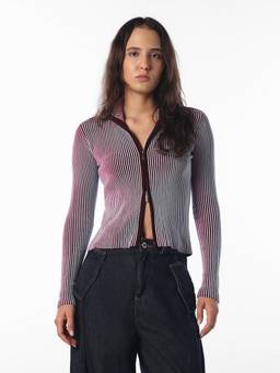 ONLY - Women Striped Slim Fit Purple Top