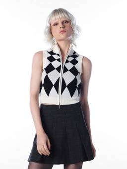 ONLY - Women Colour blocked Slim Fit White Top