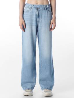 ONLY - Women Solid Straight Fit High Rise Blue Jeans