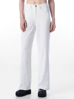 ONLY - Women Solid High Rise White Jeans