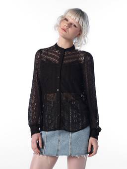 ONLY - Women Self Design Regular Fit Coffee Brown Shirt