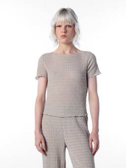 ONLY - Women Solid Regular Fit Grey T-Shirt