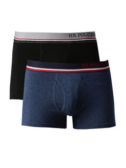 U.S. POLO ASSN. - Men Assorted I014 Mid Rise Branded Waist Trunks Multi-Color (Pack of 2)