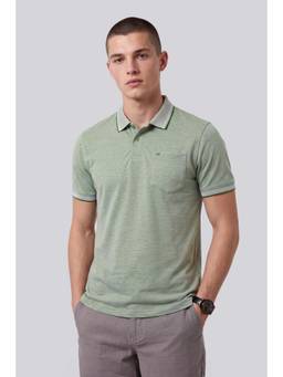 Peter England - Men Green Solid Collar Neck Polo T-Shirt