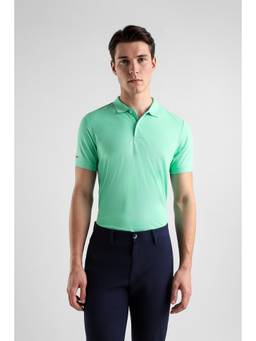 Van Heusen - Men Aqua Solid Collar Neck Polo T-Shirt