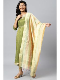 Aurelia - Multi-Color Gold Banarsi Dupatta
