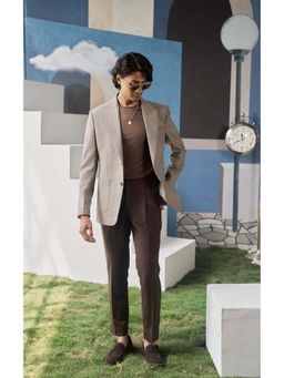 Philocaly - Drake Regular Fit Brown Blazer
