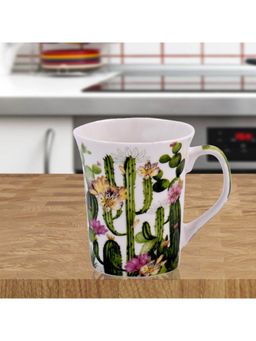 Kookee - Multi-Color Printed Ceramic Tall Coffee or Tea Mug with Handle - 325Ml