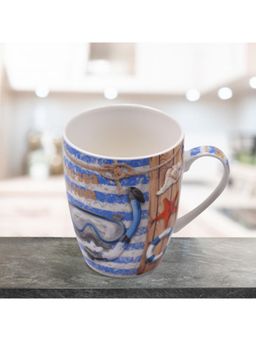 Kookee - Multi-Color Printed Ceramic Coffee or Tea Mug with Handle - 325Ml