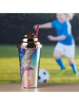 Kookee - Transparent Acrylic Sipper Frosted with Straw and Lid - 270Ml