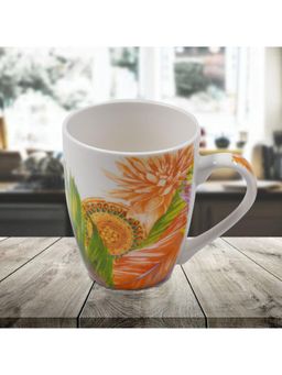 Kookee - Multi-Color Printed Ceramic Coffee or Tea Mug with Handle - 325Ml