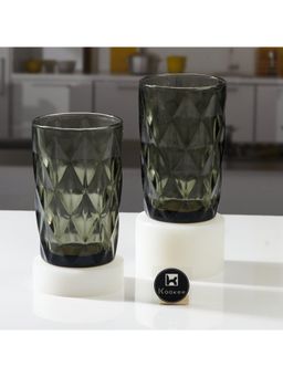 Kookee - Grey Crystal Drinking Glasses (Pack of 2)