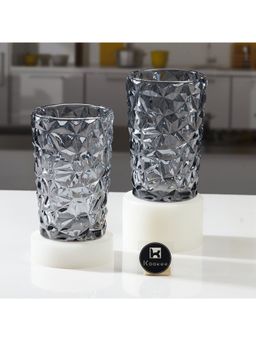 Kookee - Grey Crystal Drinking Glasses (Pack of 2)