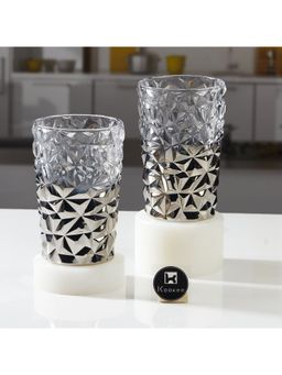 Kookee - Grey Crystal Drinking Glasses (Pack of 2)