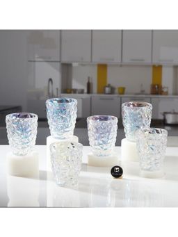 Kookee - Transparent Crystal Drinking Glasses (Pack of 6)
