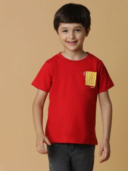 Tales & Stories - Red Printed T-Shirt for Boys