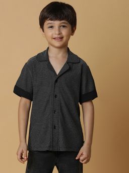 Tales & Stories - Black Striped Shirt for Boys
