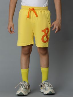 Tales & Stories - Yellow Solid Cotton Bermuda for Boys