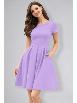 Twenty Dresses by Nykaa Fashion - Womens Purple Big Swing Simple Retro Dress